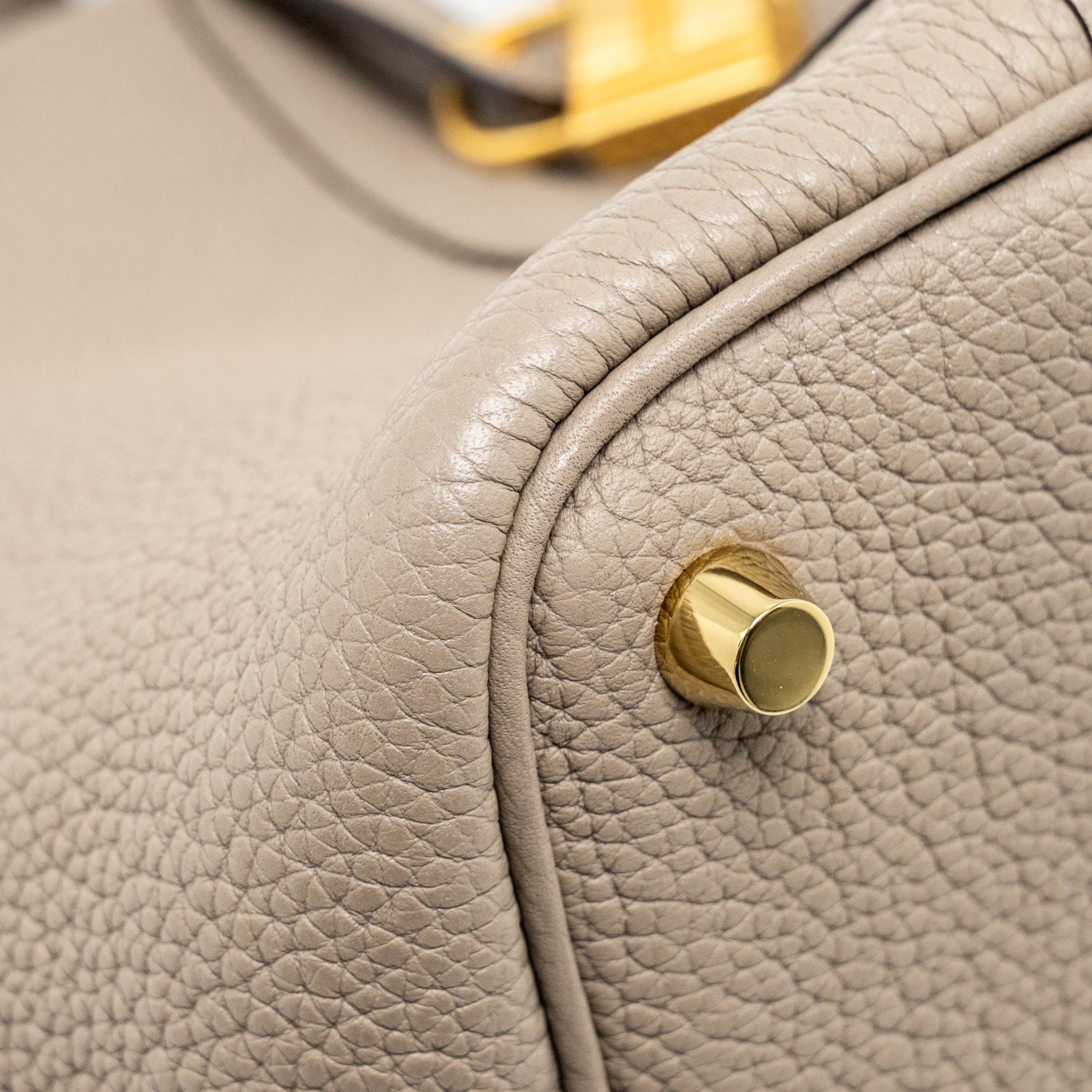 HERMES PICOTIN 18 LOCK BAG TAURILLON MAURICE GRIS ASPHALTE GHW