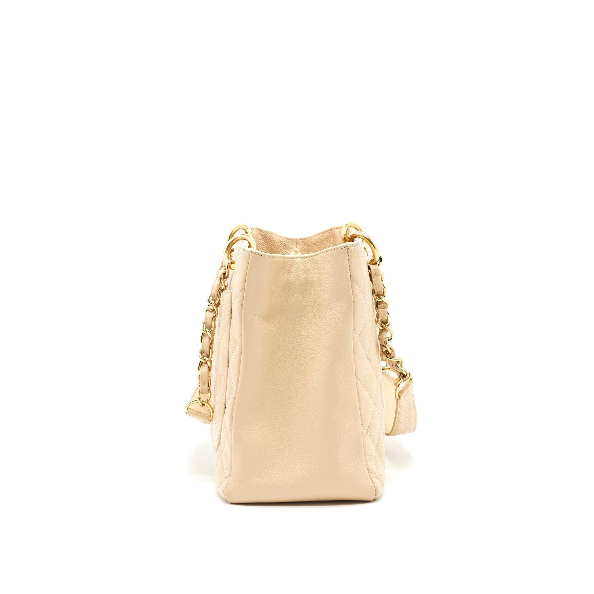 CHANEL CAVIAR GRAND SHOPPING TOTE GST IN BEIGE GHW