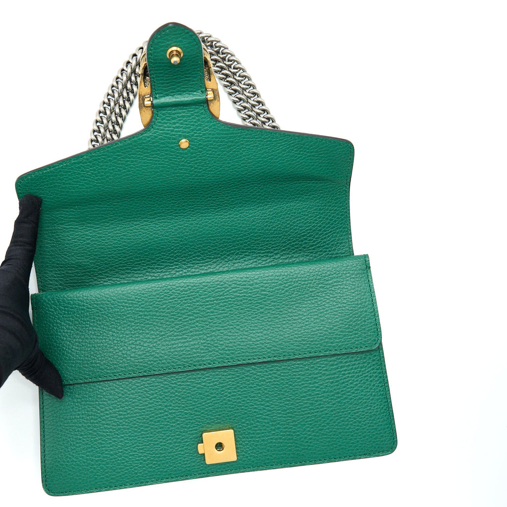GUCCI SMALL DIONYSUS BAG GREEN MULTICOLOUR HARDWARE