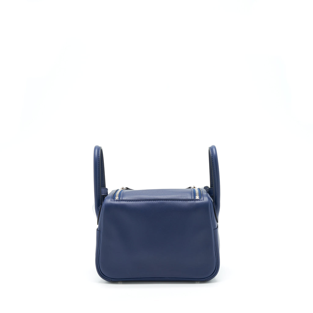 Hermes mini Lindy Swift Navy/Bleu Frida SHW