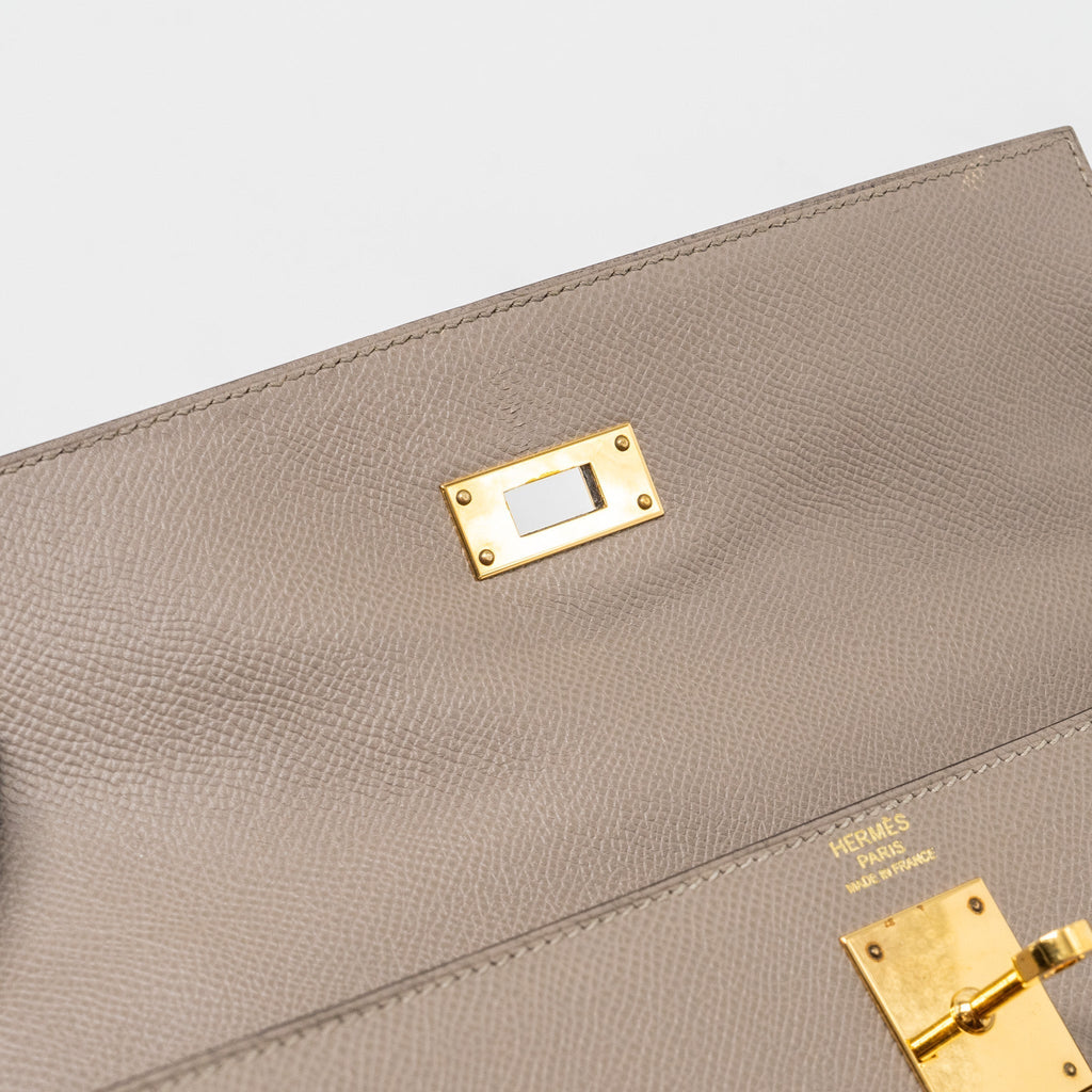 HERMES KELLY 32 EPSOM M8 GRIS ASPHALTE GHW