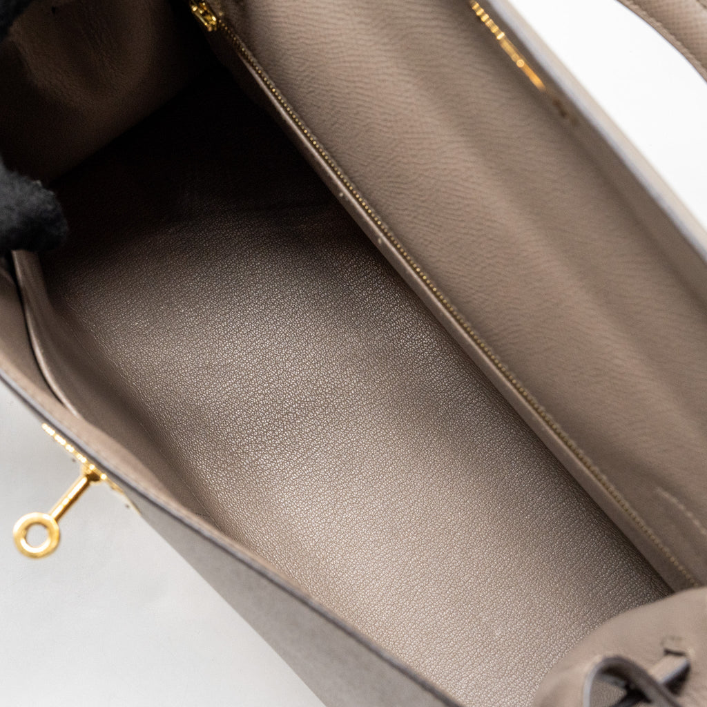 HERMES KELLY 32 EPSOM M8 GRIS ASPHALTE GHW