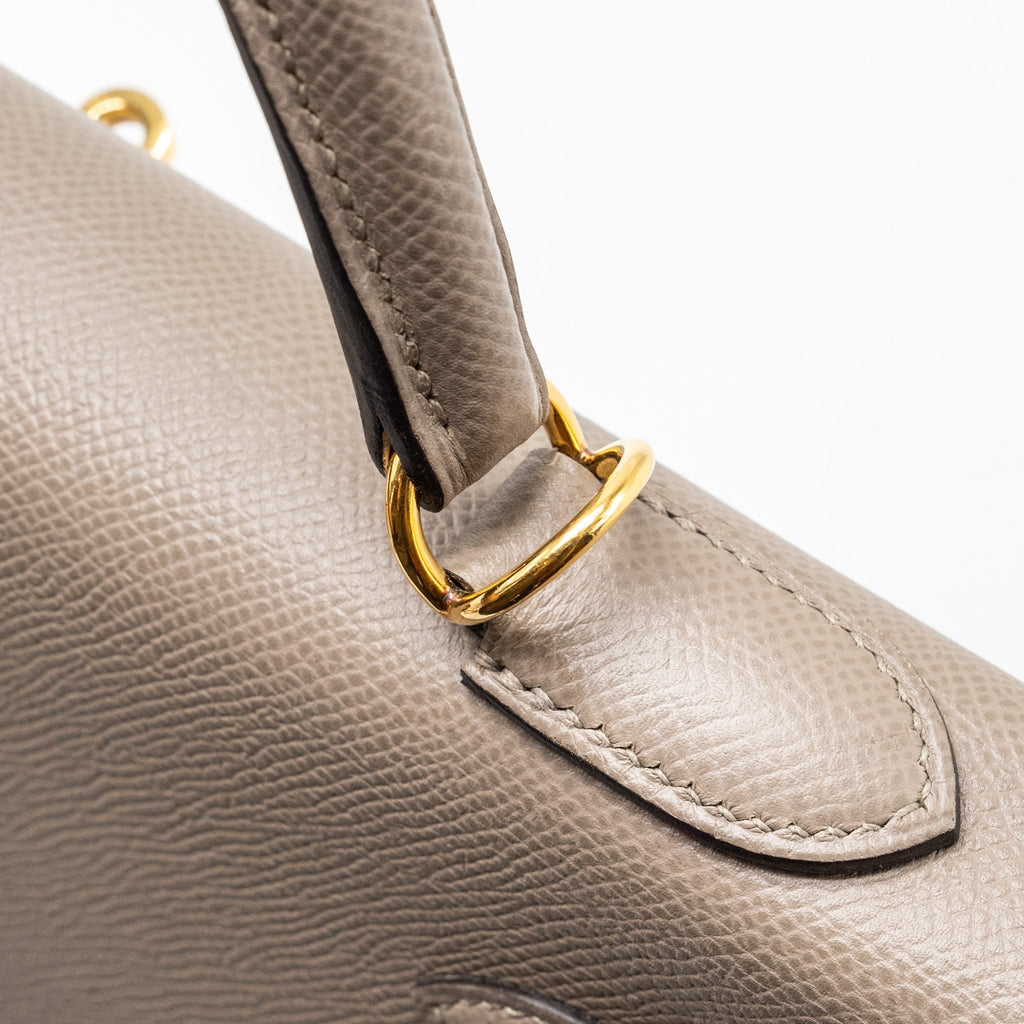 HERMES KELLY 32 EPSOM M8 GRIS ASPHALTE GHW