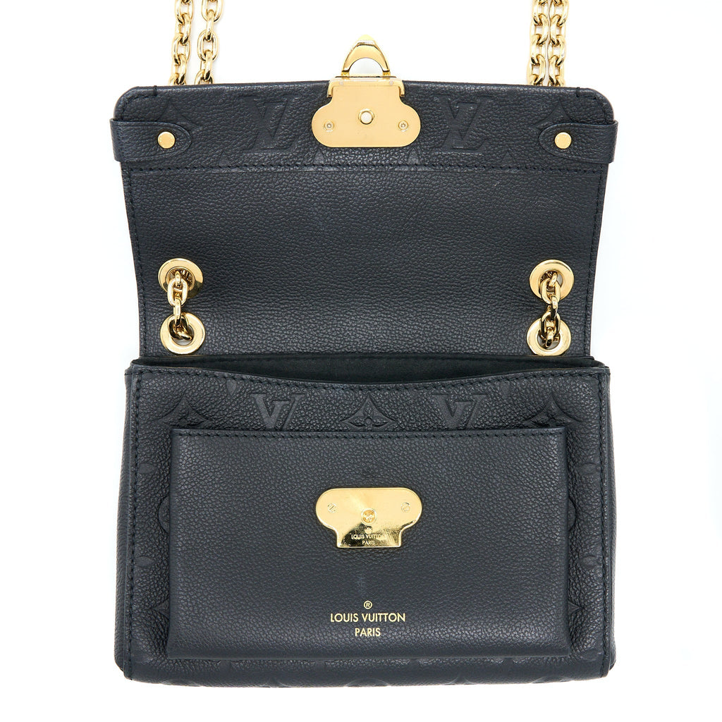 LOUIS VUITTON VAVIN BB MONOGRAM EMPREINTE BLACK GHW