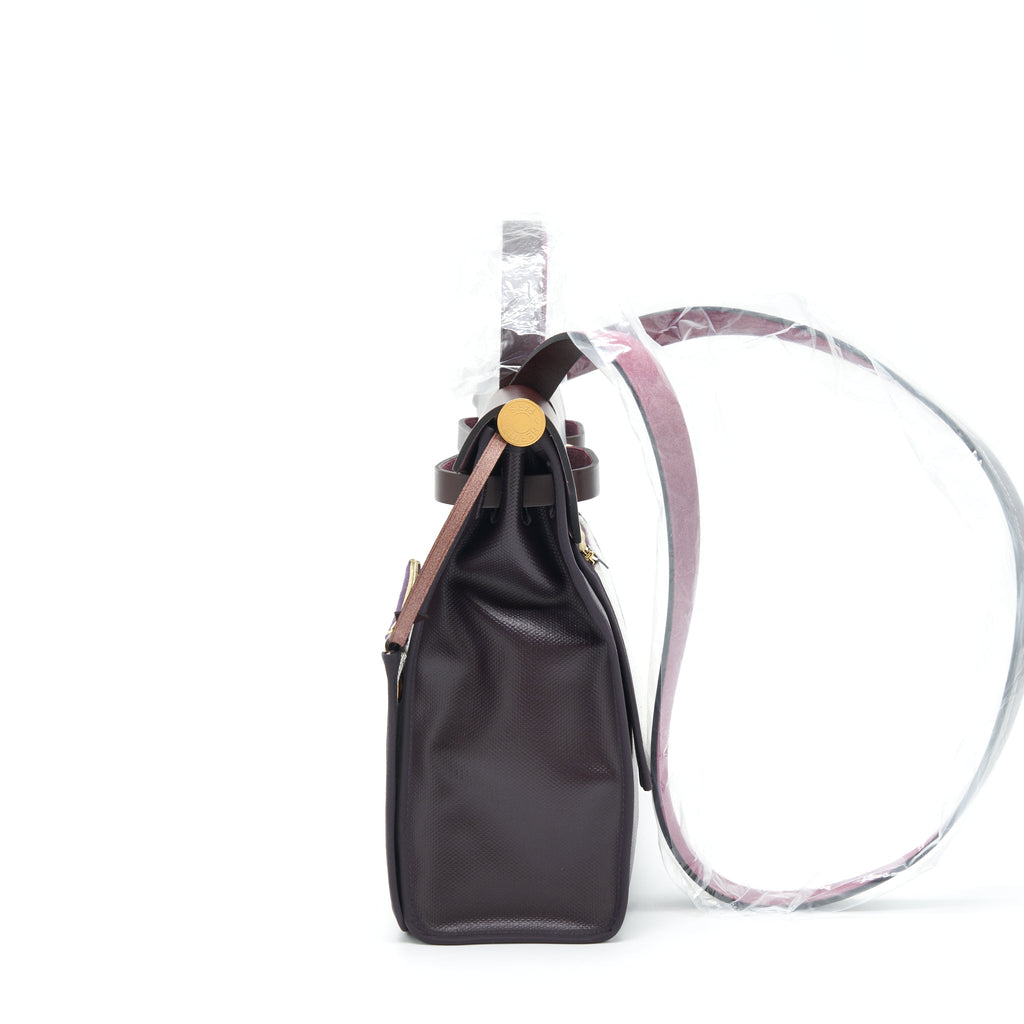 Hermes Herbag 31 Cassis/Ecru/Noir/Rouge Sellier GHW