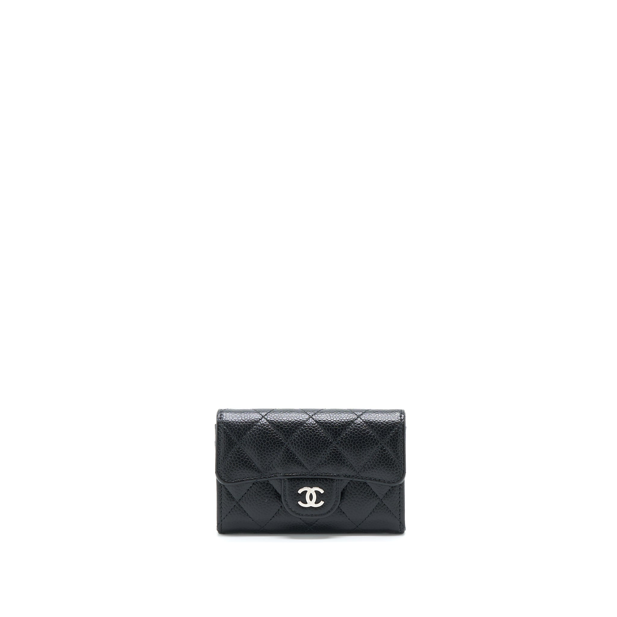 CHANEL CLASSIC FLAP CARD HOLDER CAVIAR BLACK SHW