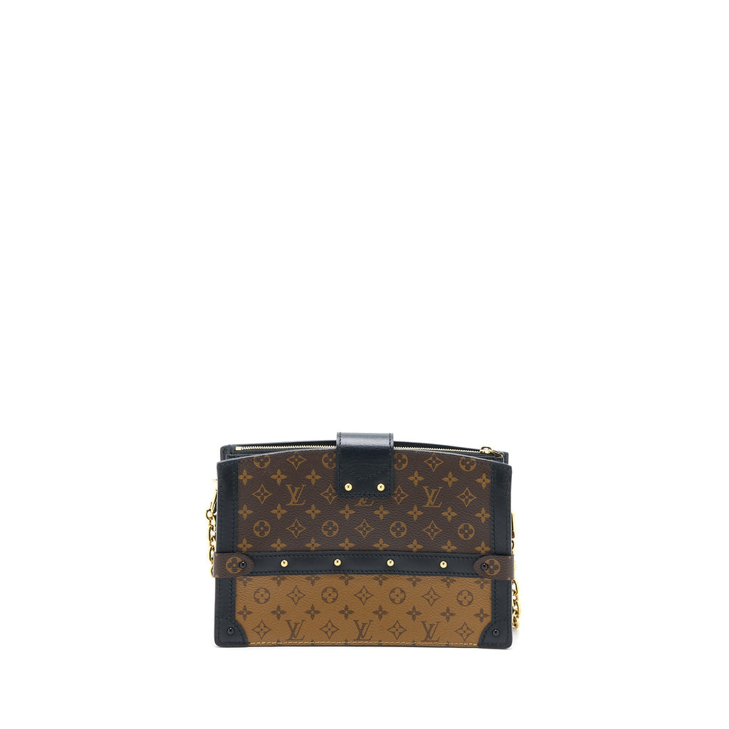 LOUIS VUITTON TRUNK CLUTCH MONOGRAM REVERSE CANVAS GHW