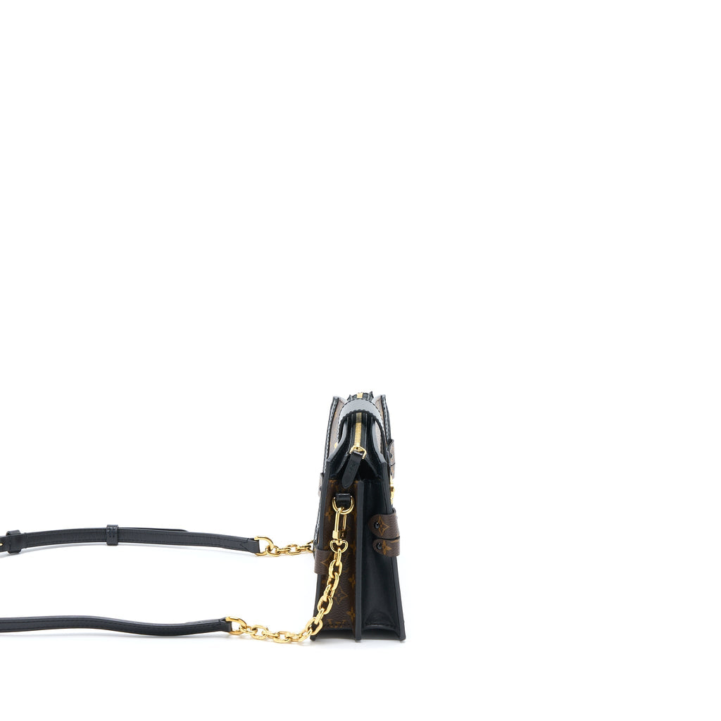 LOUIS VUITTON TRUNK CLUTCH MONOGRAM REVERSE CANVAS GHW