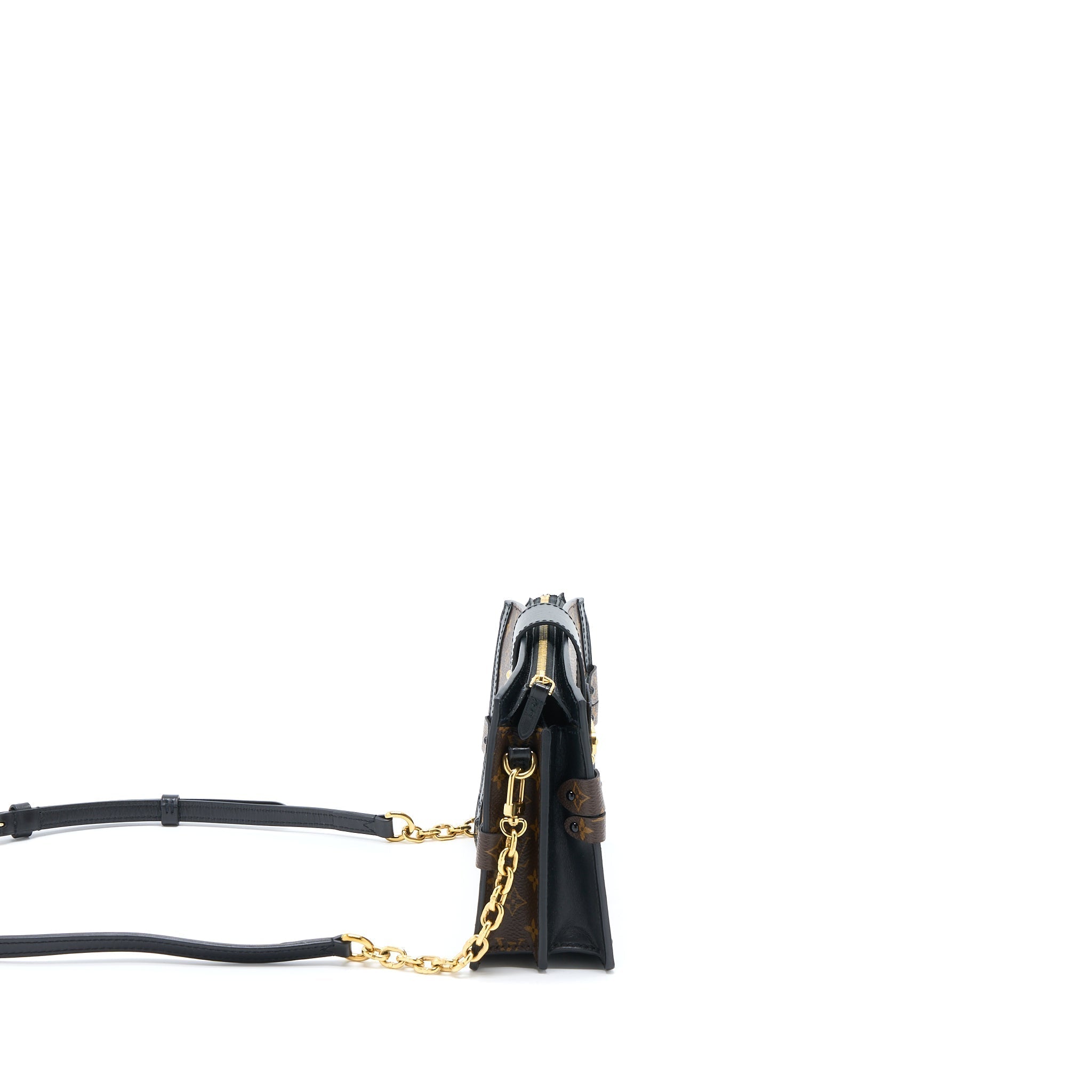LOUIS VUITTON TRUNK CLUTCH MONOGRAM REVERSE CANVAS GHW