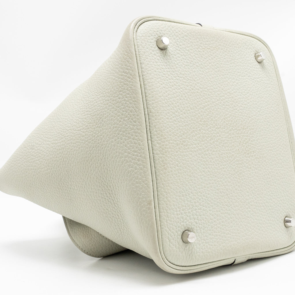 HERMES PICOTIN 22 LOCK BAG CLEMENCE GRIS NEVE SHW