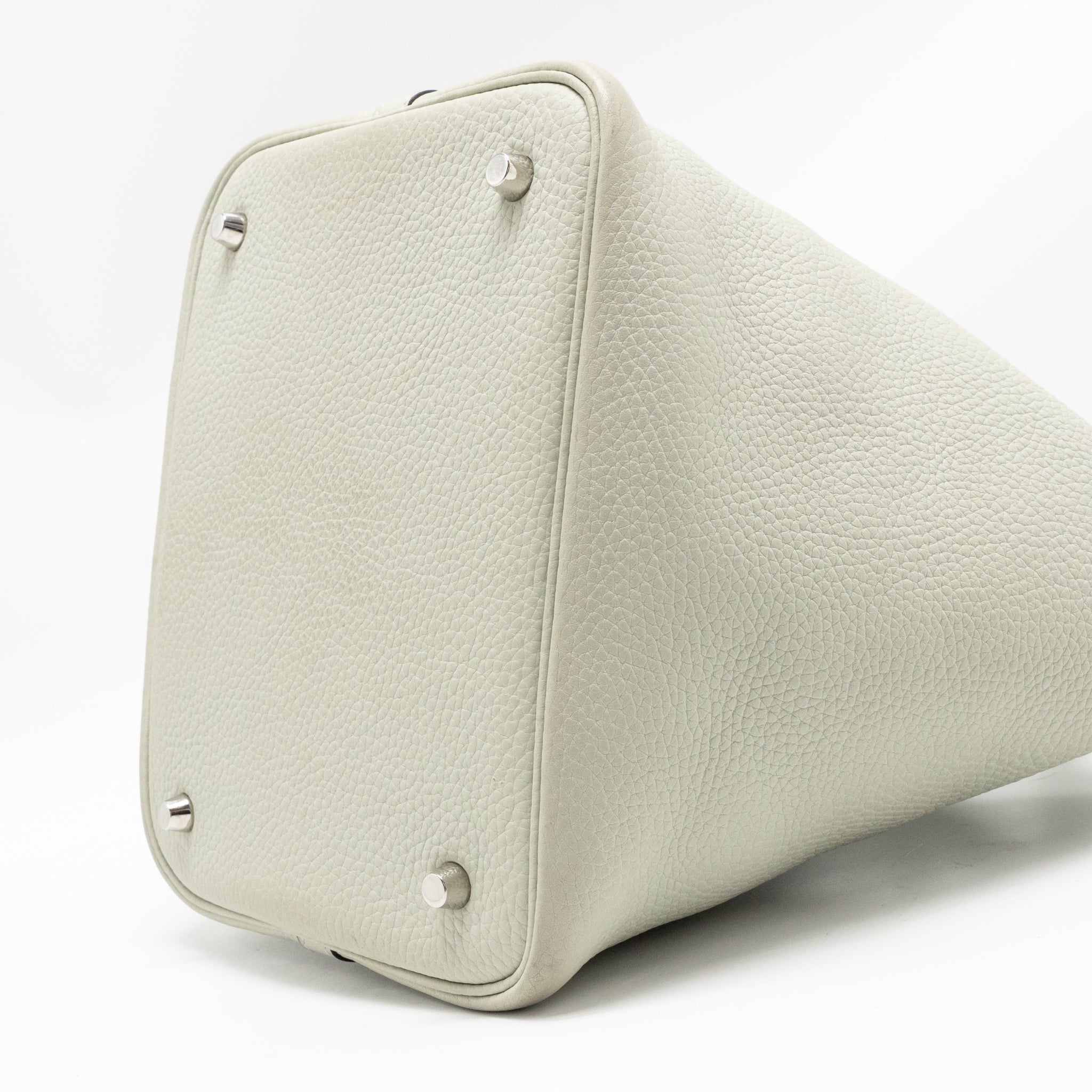 HERMES PICOTIN 22 LOCK BAG CLEMENCE GRIS NEVE SHW