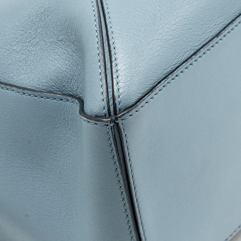 Loewe Small Puzzle Bag Calfskin Stone Blue SHW