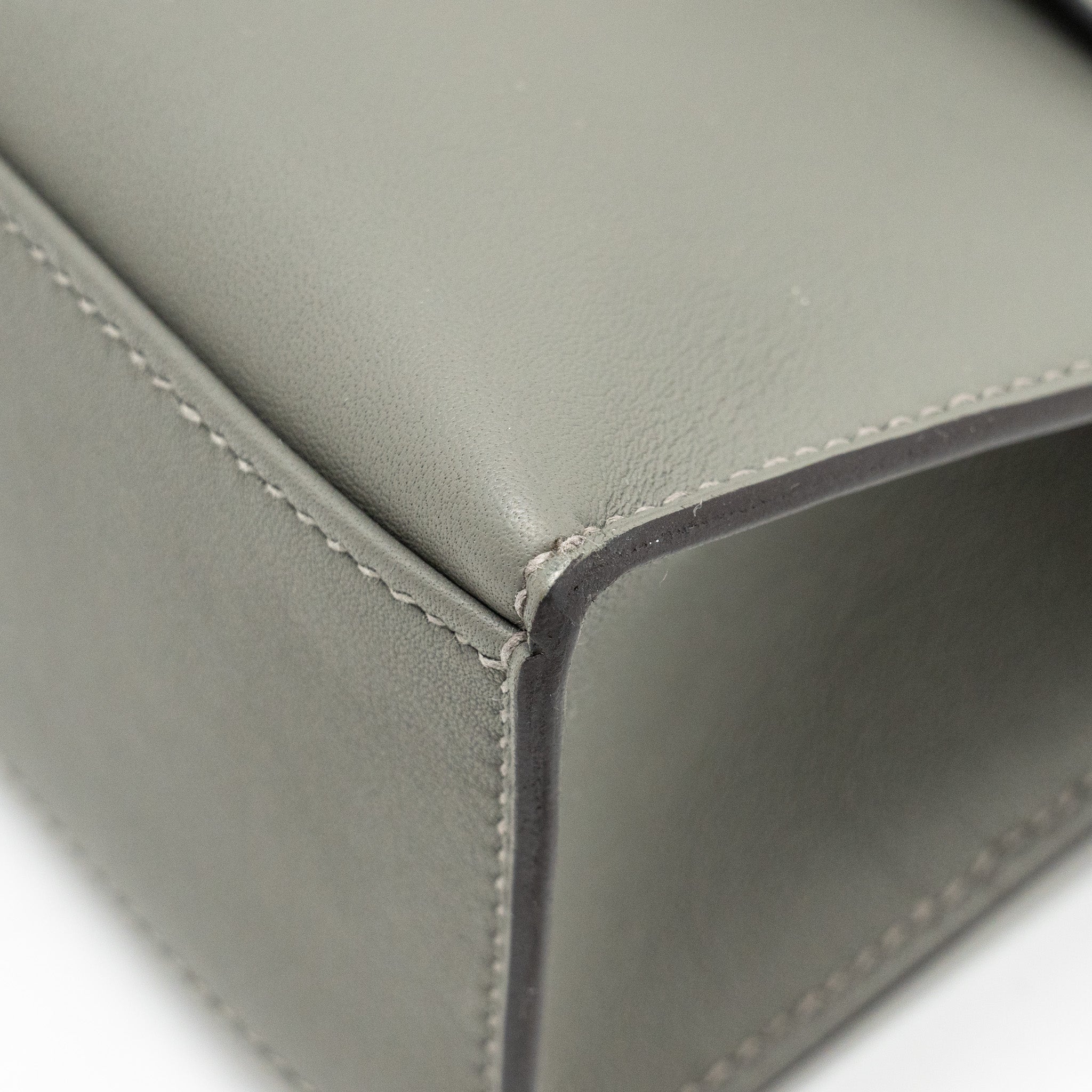 HERMES KELLY POCHETTE SWIFT GRIS MEYER GHW