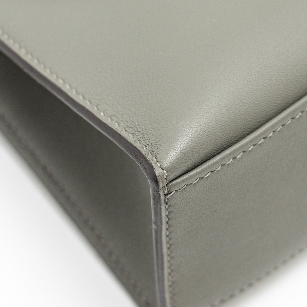 HERMES KELLY POCHETTE SWIFT GRIS MEYER GHW
