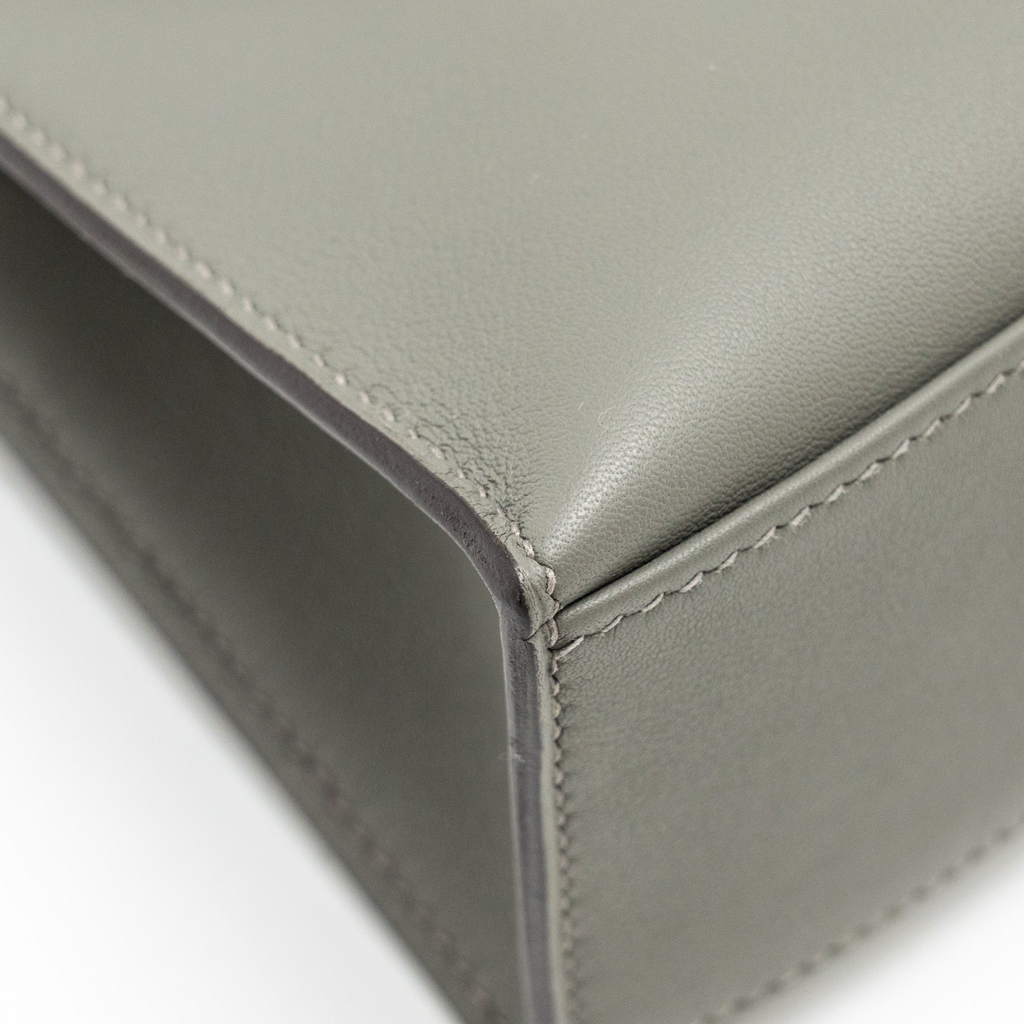 HERMES KELLY POCHETTE SWIFT GRIS MEYER GHW