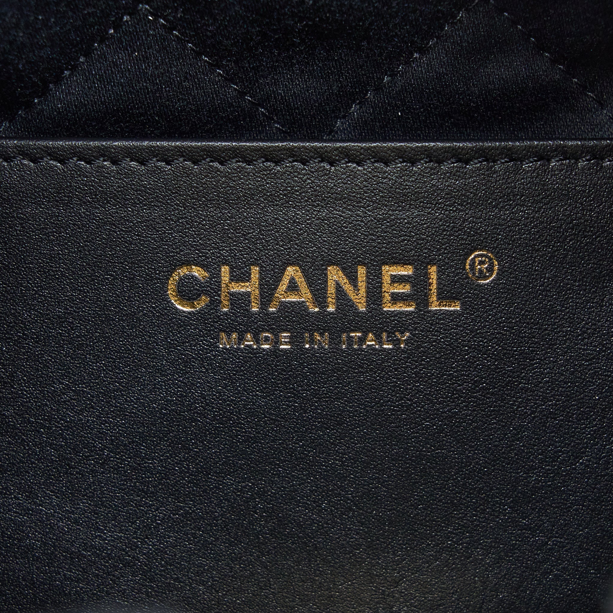 CHANEL 23S MINI 22 BAG WITH PEARL SHINY CALFSKIN BLACK BRUSHED GHW (MICROCHIP)