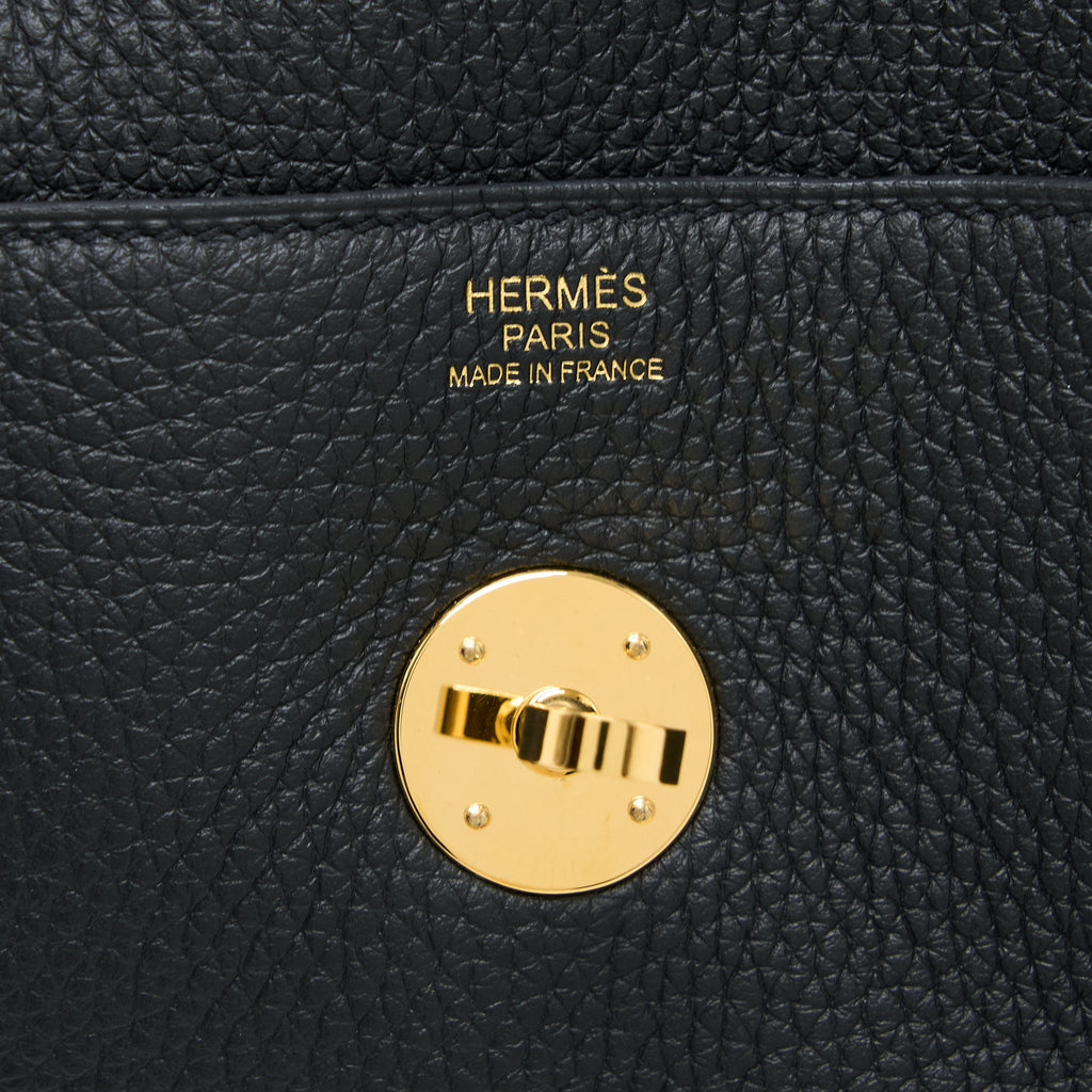 Hermes Lindy 30 Clemence Black GHW