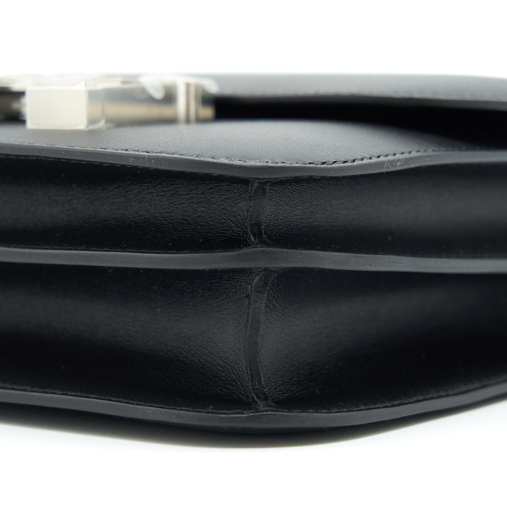 HERMES MINI CONSTANCE STUDIO DISCO LIMITED MONSIEUR LEATHER BLACK WITH SHW