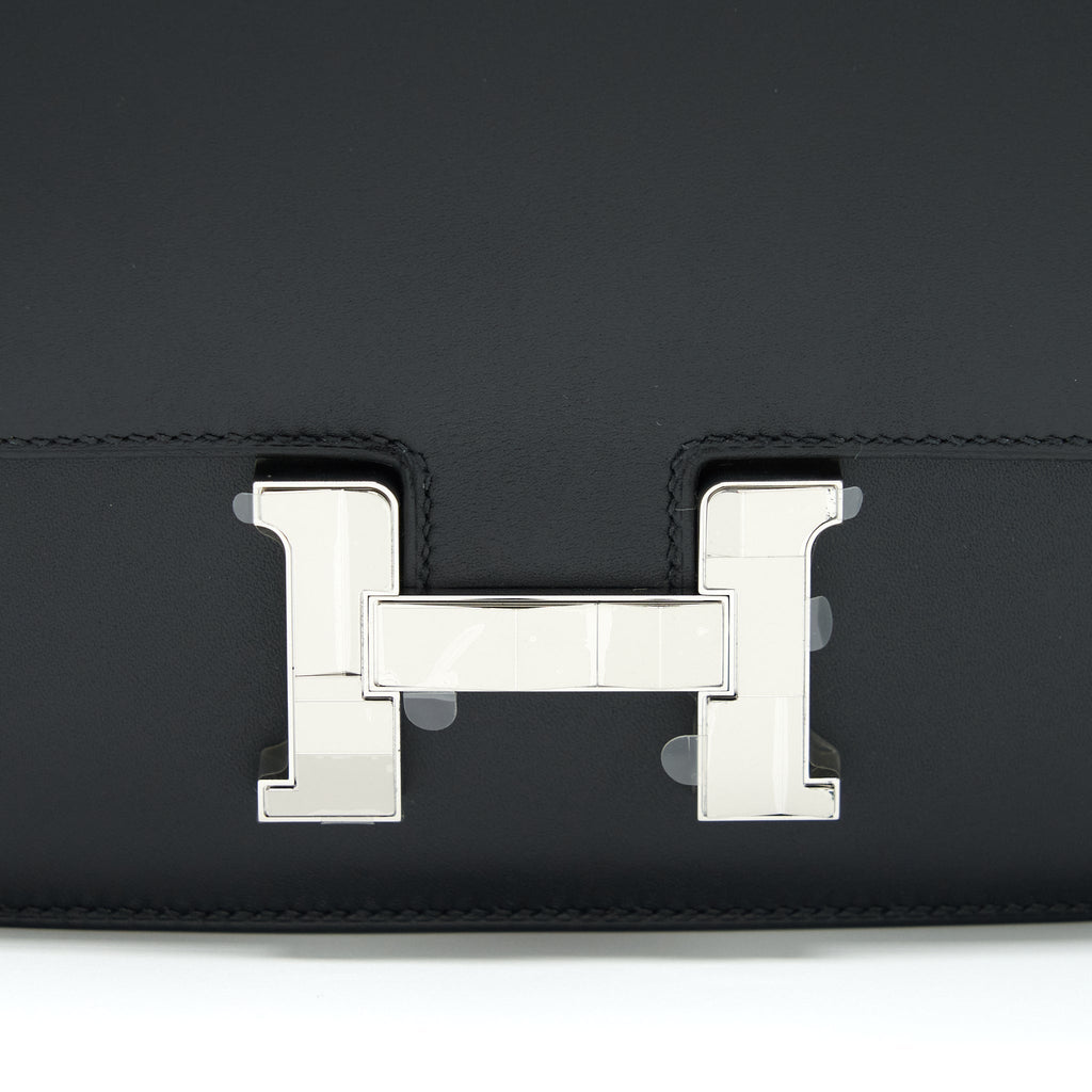HERMES MINI CONSTANCE STUDIO DISCO LIMITED MONSIEUR LEATHER BLACK WITH SHW