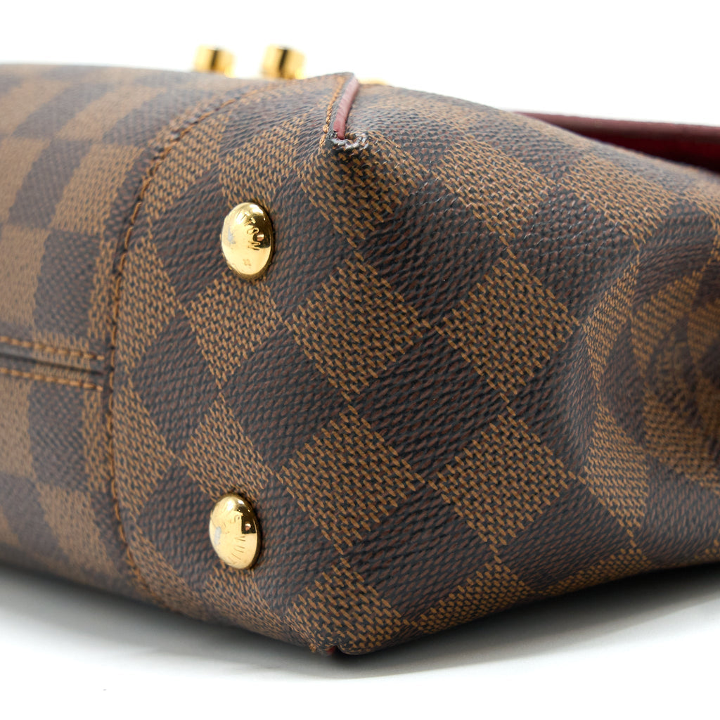 LOUIS VUITTON FLAP CHAIN BAG DAMIER EBENE GHW
