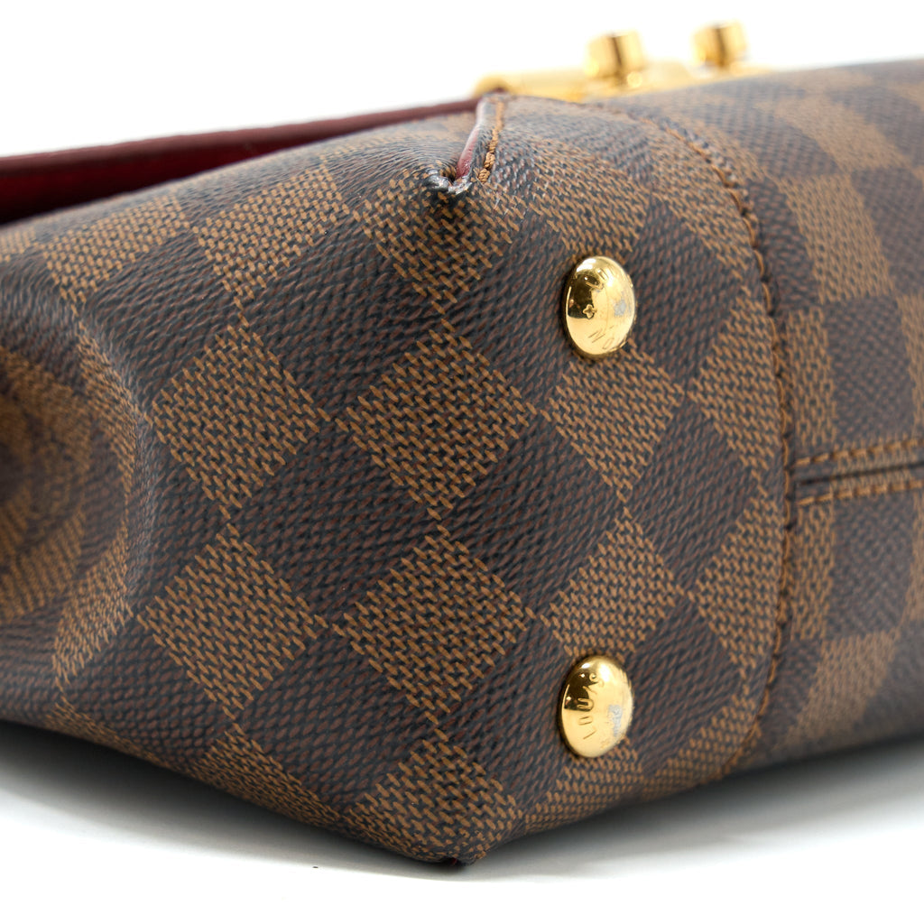 LOUIS VUITTON FLAP CHAIN BAG DAMIER EBENE GHW