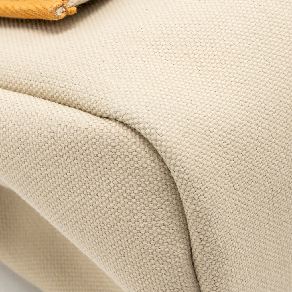HERMES HERBAG 31 ZIP BAG CANVAS/HUNTER LEATHER BETON/NATUREL SABLE GHW