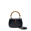 GUCCI VINTAGE BAMBOO SMALL TOP HANDLE BAG BLACK