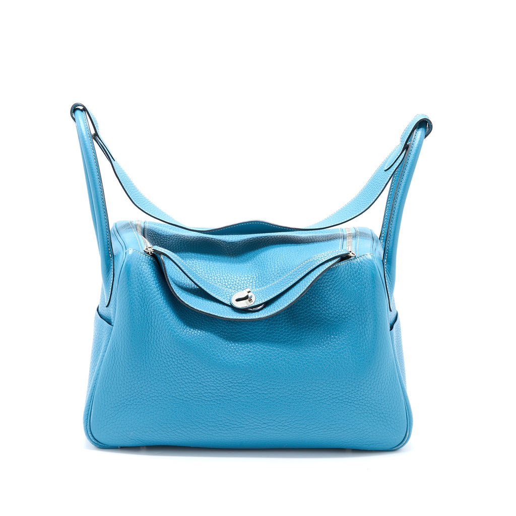 Hermes Lindy 34 Clemence Blue Jeans SHW