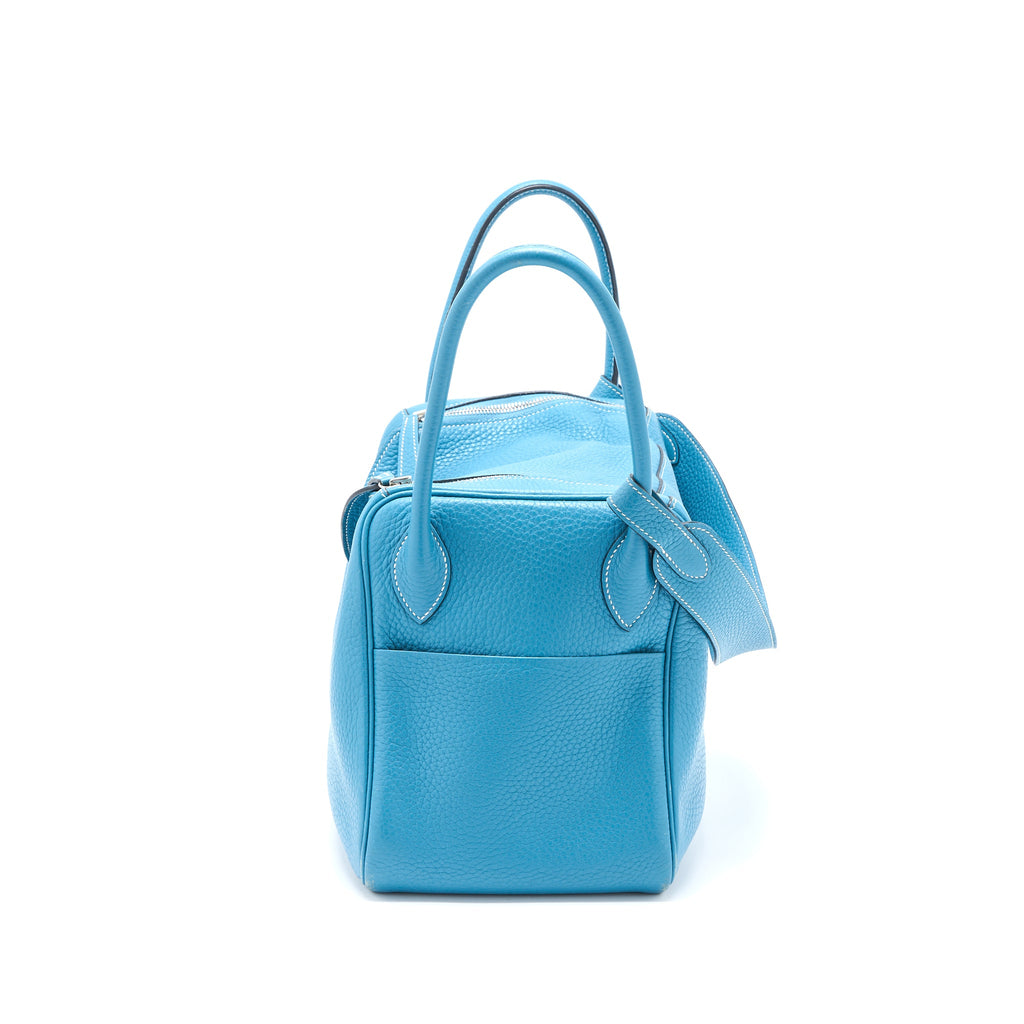 Hermes Lindy 34 Clemence Blue Jeans SHW
