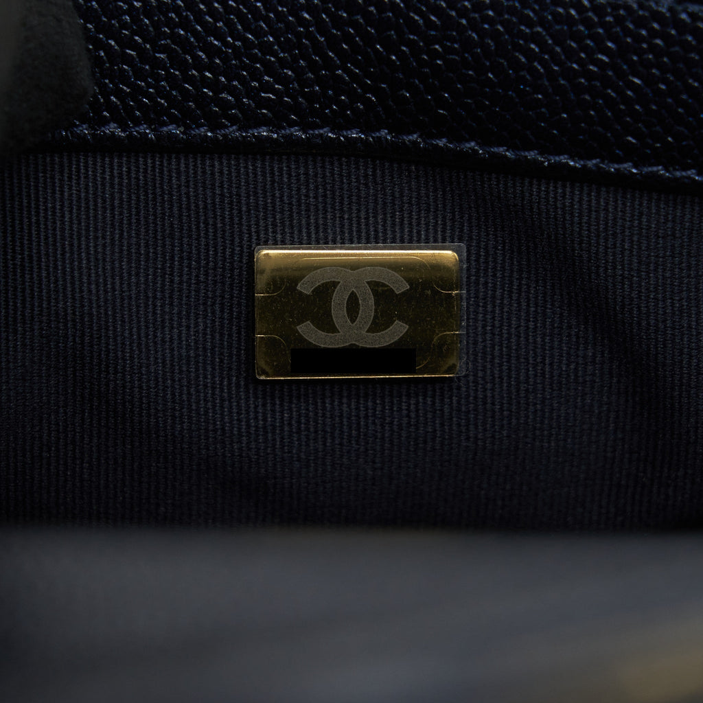 CHANEL 21K MY PERFECT MINI FLAP BAG CAVIAR BLACK GHW