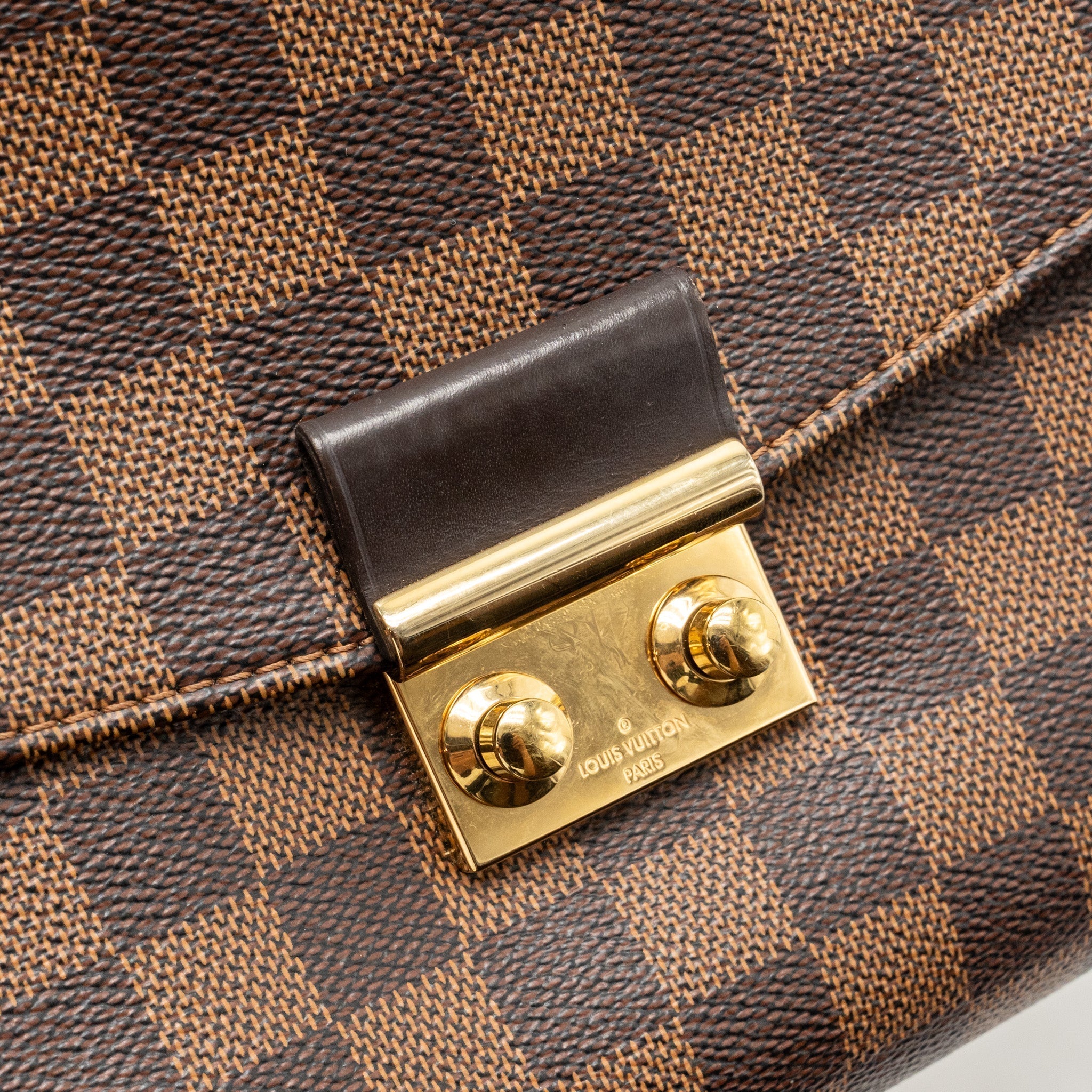 LOUIS VUITTON CROISETTE DAMIER EBENE CANVAS GHW