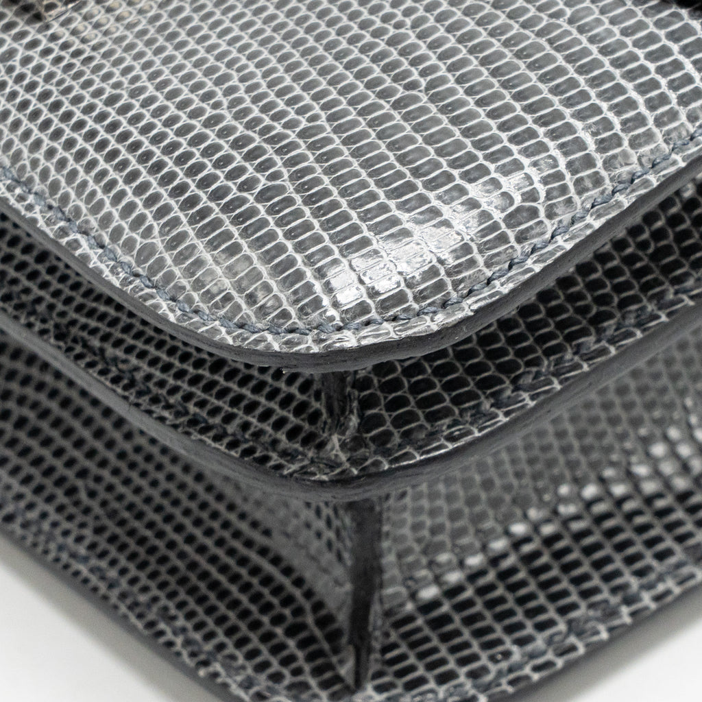 HERMES MINI CONSTANCE LIZARD NILOTICUS ARDOISE SHW