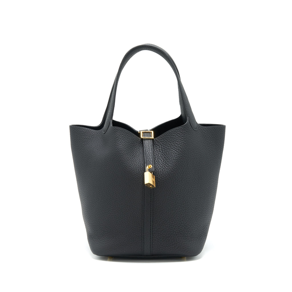 Hermes Picotin 22 Lock Bag Black GHW