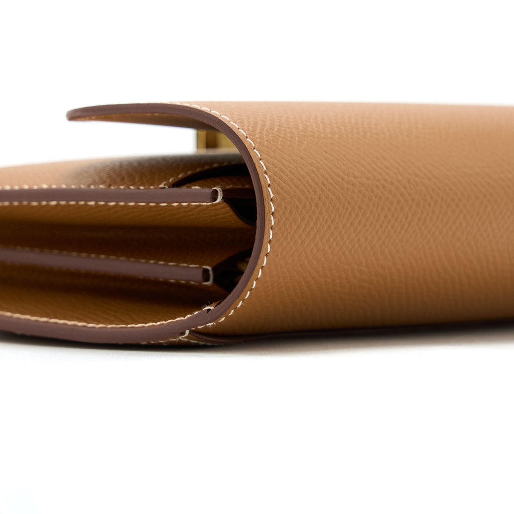 Hermes Constance Long Wallet Epsom Gold GHW