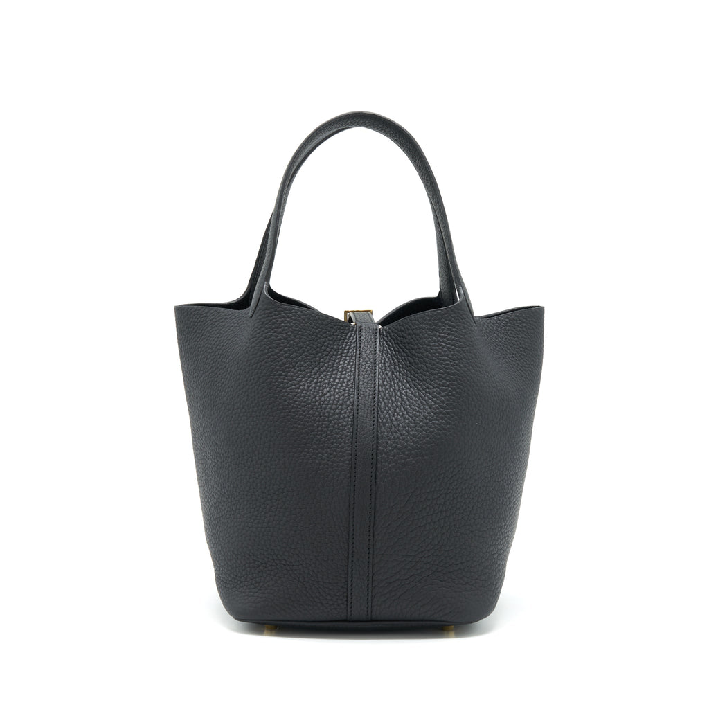 Hermes Picotin 22 Lock Bag Black GHW