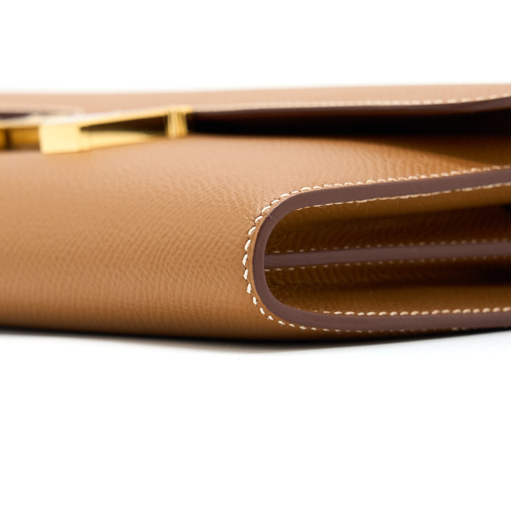 Hermes Constance Long Wallet Epsom Gold GHW