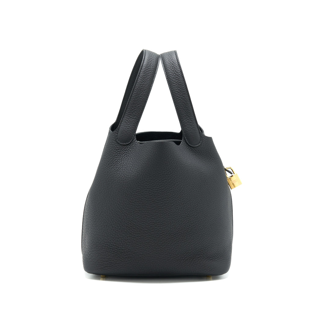 Hermes Picotin 22 Lock Bag Black GHW