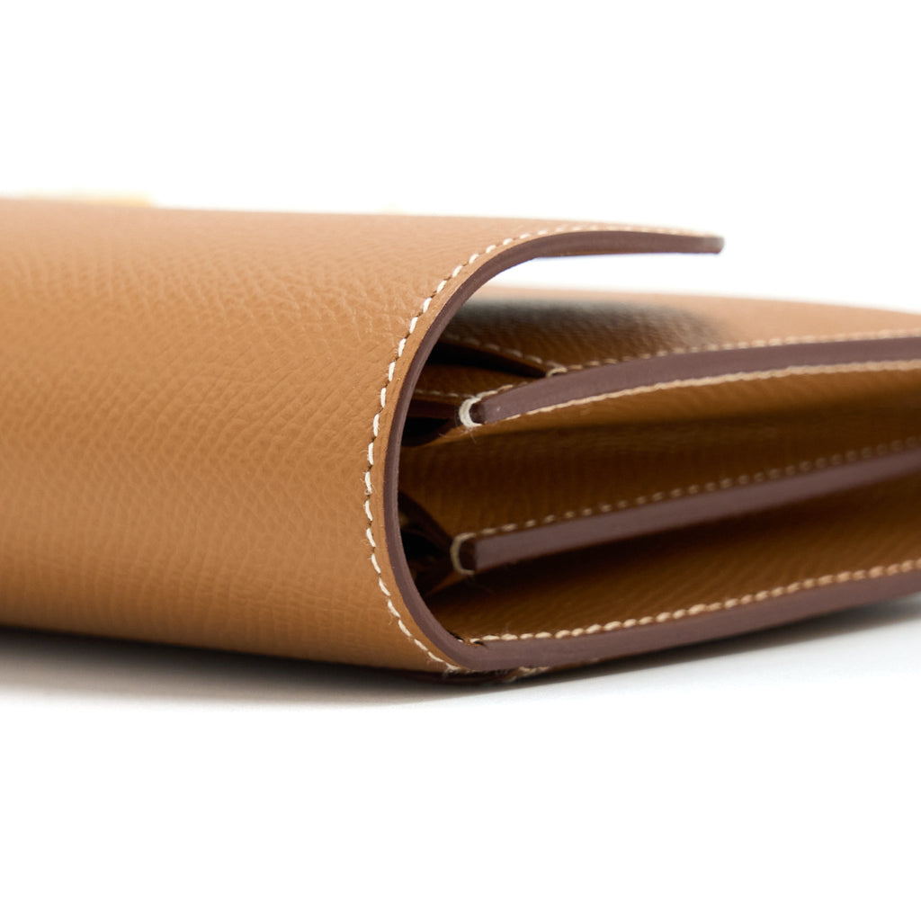 Hermes Constance Long Wallet Epsom Gold GHW