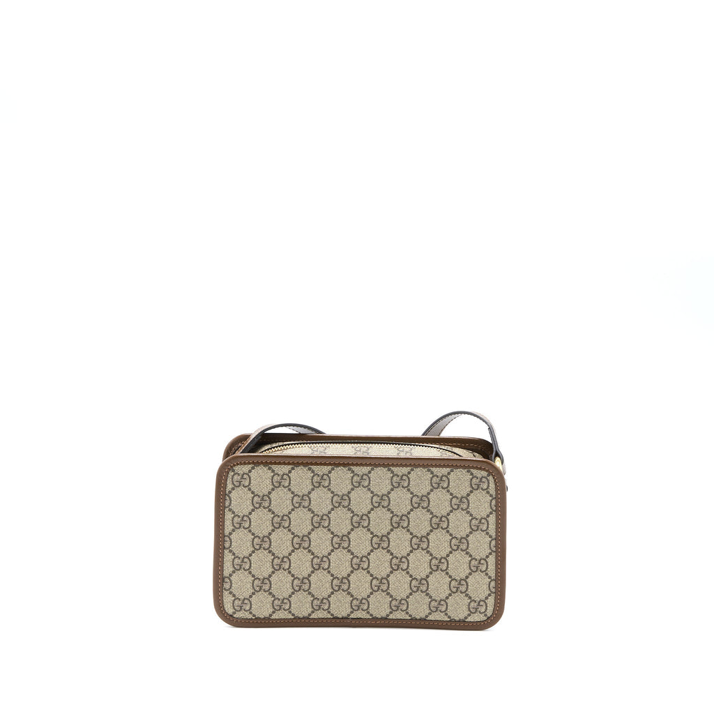 GUCCI MINI BAG INTERLOCKING G IN GG SUPREME CANVAS GHW