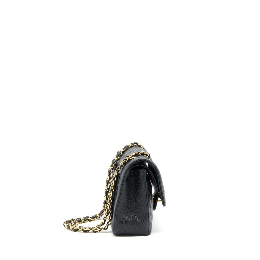 CHANEL SMALL CLASSIC DOUBLE FLAP CAVIAR BLACK GHW