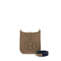 Hermes Mini Evelyne Etoupe / Indigo GHW