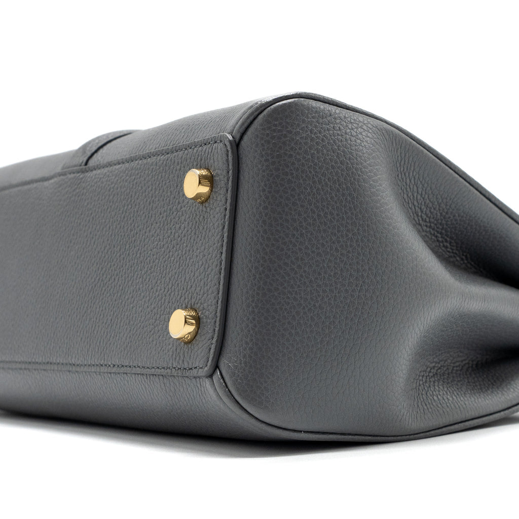 CELINE SMALL 16 BAG GRAINED CALFSKIN GREY GHW