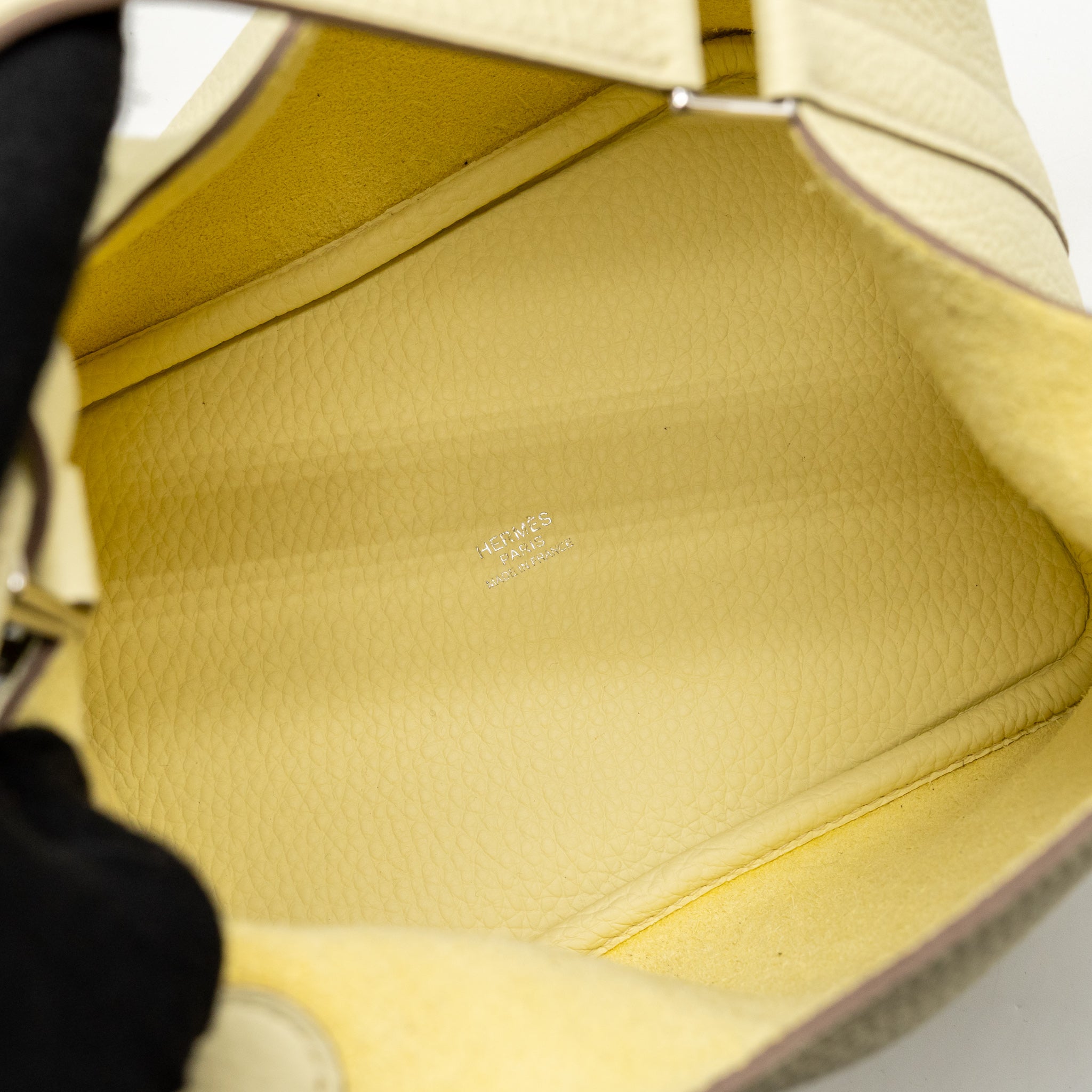 HERMES PICOTIN 18 LOCK BAG CLEMENCE JAUNE MILTON SHW