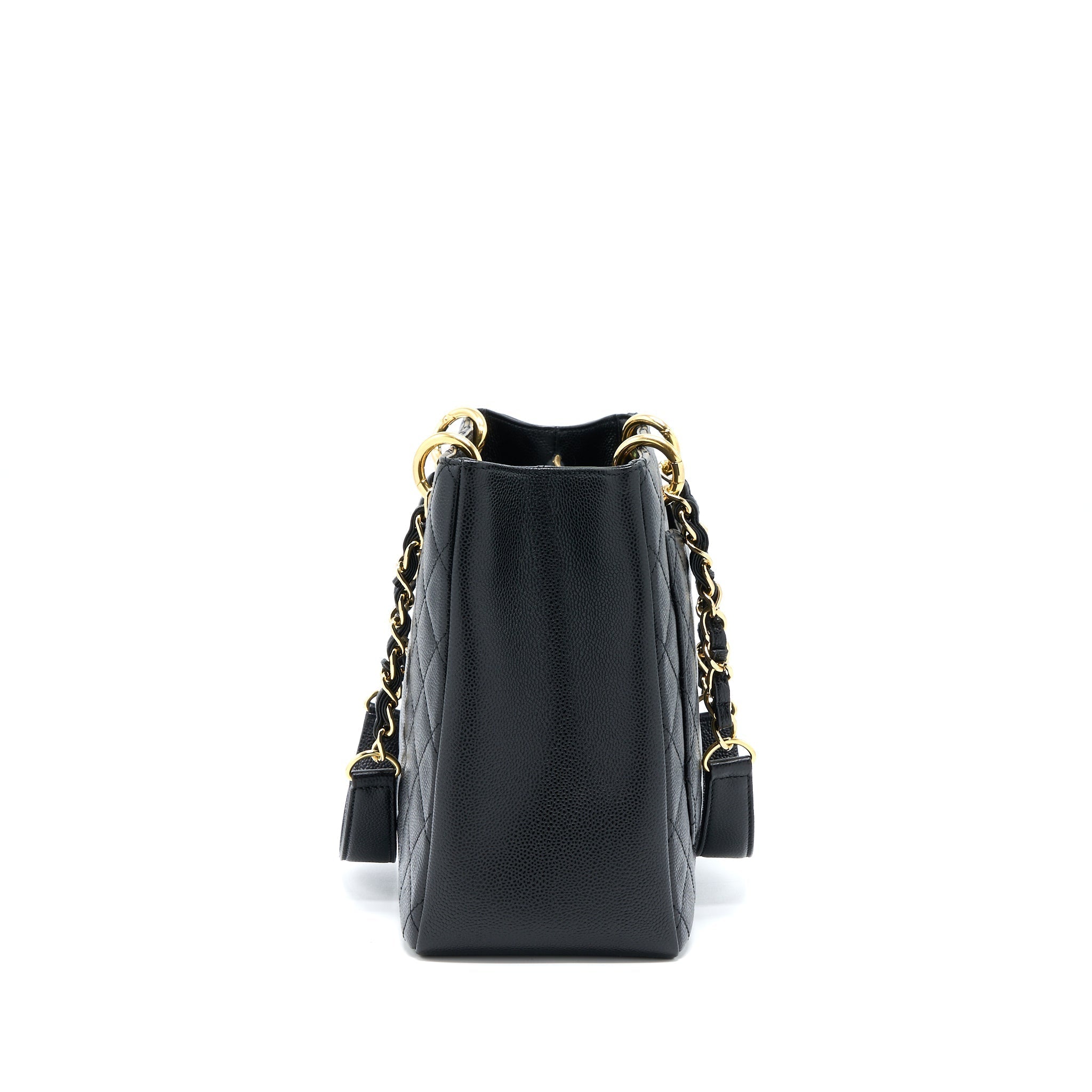 CHANEL GRAND SHOPPING TOTE BAG CAVIAR BLACK GHW