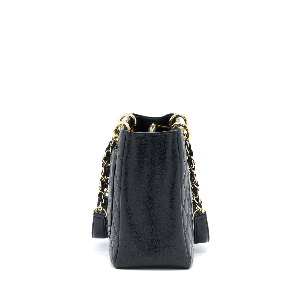 CHANEL GRAND SHOPPING TOTE BAG CAVIAR BLACK GHW