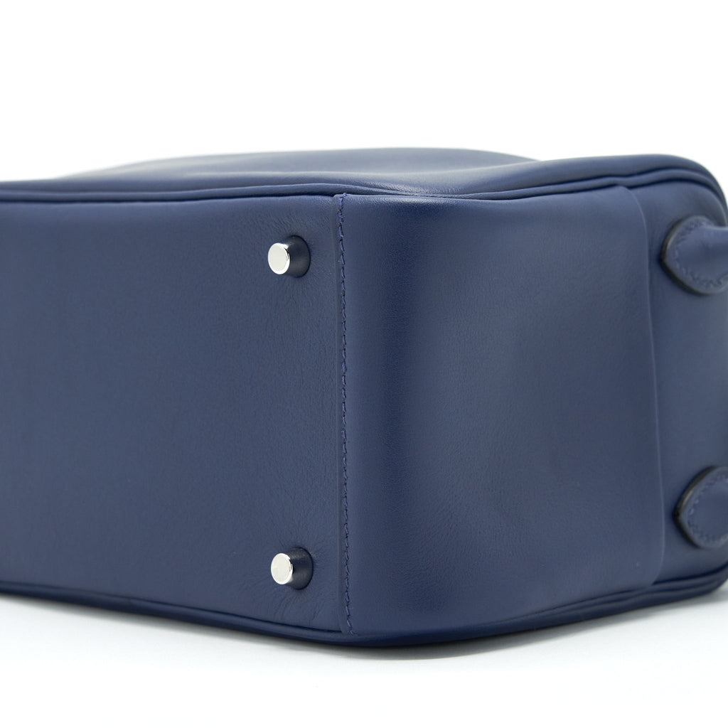 Hermes mini Lindy Swift Navy/Bleu Frida SHW