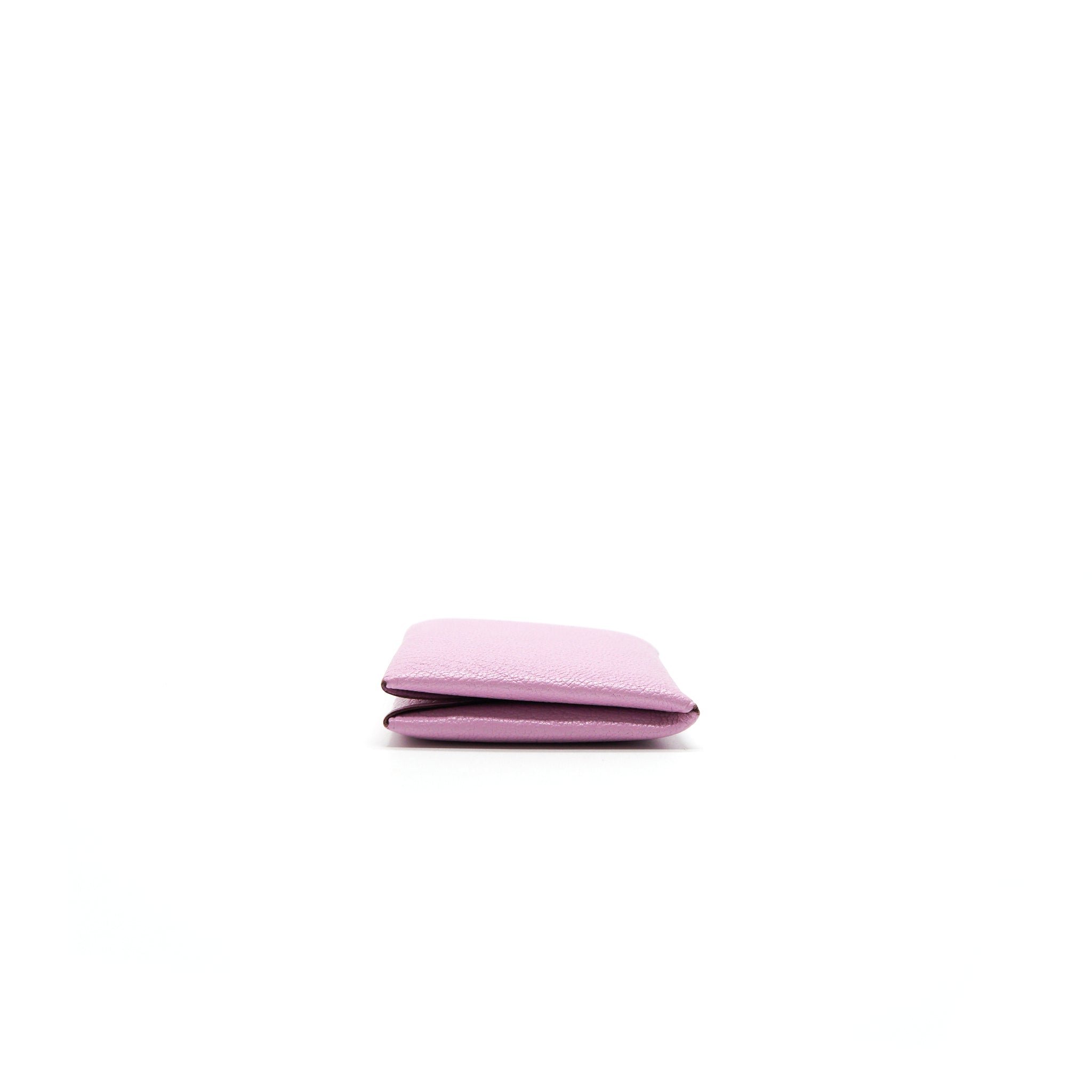 HERMES CALVI CARD HOLDER CHEVRE MYSORE LEATHER, X9 MAUVE SYLVESTRE