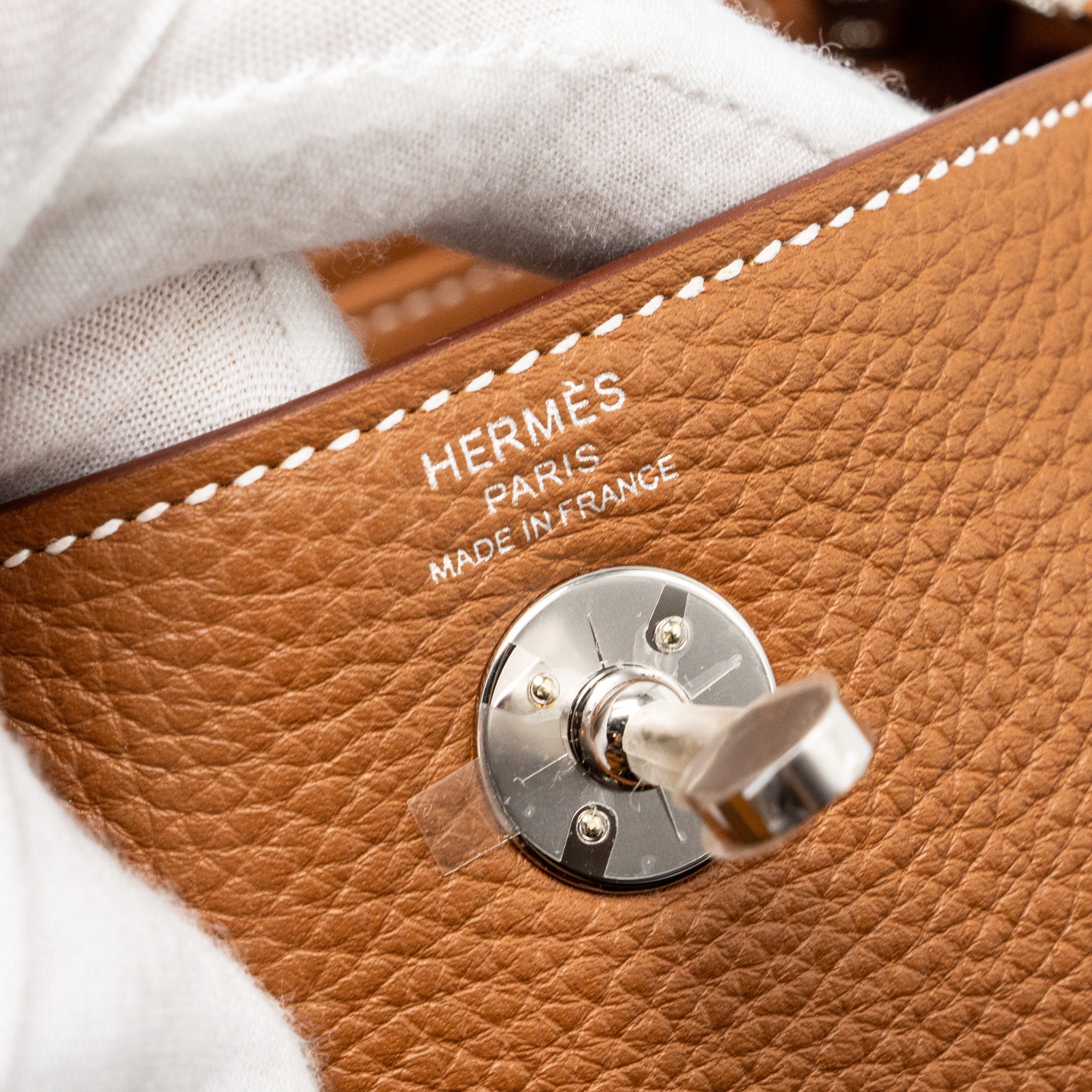 HERMES MINI LINDY CLEMENCE GOLD SHW