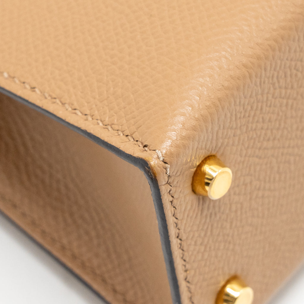 HERMES MINI KELLY II EPSOM CHAI GHW