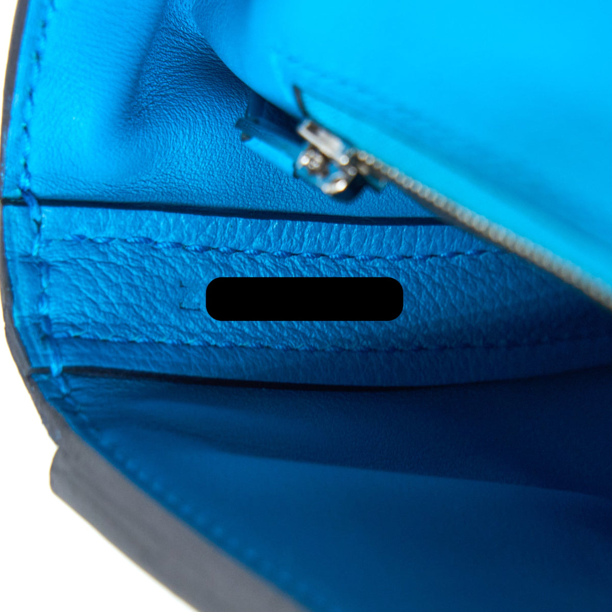 Hermes mini 24/24 2424-21 Bag Evercolor/Swift 0F Blue Frida SHW